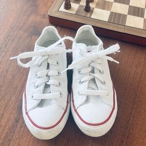 Converse White and Red Kids Sneakers